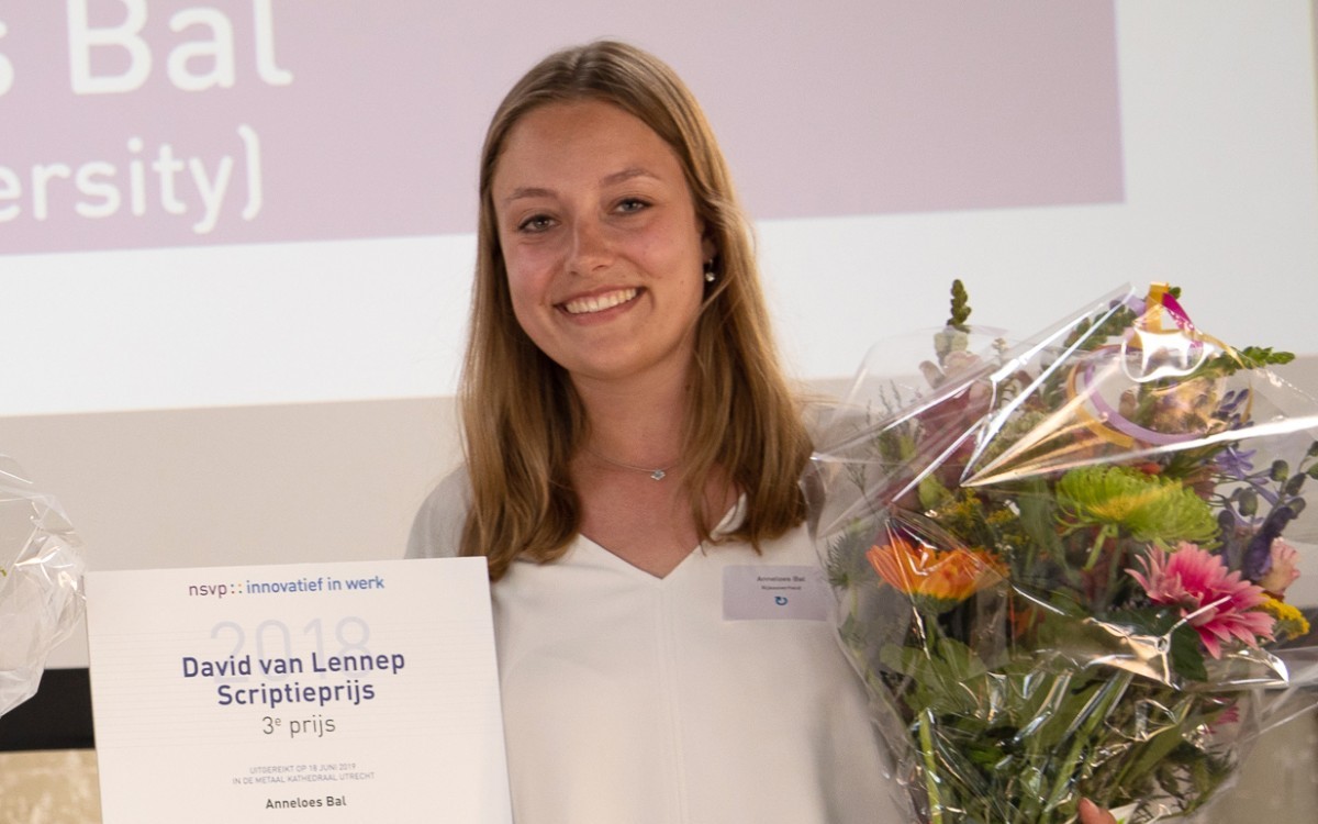 Anneloes Bal wint David van Lennep Scriptieprijs