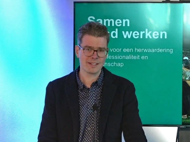 Daniël van Middelkoop - portretfoto tijdens lectorale rede